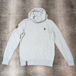 Naketano Funnel Cowl Neck Pullover Sweatshirt Grey Women's Medium